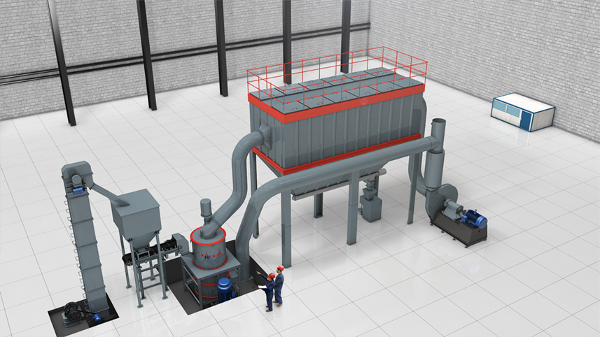 超細環(huán)輥磨粉機長石粉生產(chǎn)配套設備及長石粉生產(chǎn)工藝